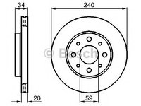 Disc frana 0 986 479 121 BOSCH pentru Fiat Panda Fiat 500 Ford Ka Fiat Palio