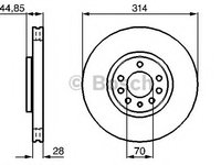 Disc frana 0 986 479 143 BOSCH pentru Opel Vectra