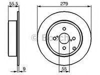 Disc frana 0 986 479 149 BOSCH pentru Toyota Corolla Toyota Runx Toyota Altis Toyota Axioaltis