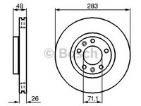 Disc frana 0 986 479 193 BOSCH pentru Peugeot 508 Peugeot 407