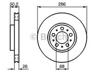 Disc frana 0 986 479 210 BOSCH pentru Volvo S80 Volvo V70 Volvo S60 Volvo Xc70