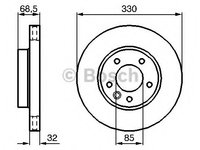 Disc frana 0 986 479 250 BOSCH pentru Vw Touareg