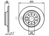 Disc frana 0 986 479 257 BOSCH pentru Audi A6