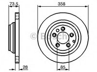 Disc frana 0 986 479 259 BOSCH pentru Audi Q7 Vw Touareg