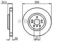 Disc frana 0 986 479 269 BOSCH pentru Mercedes-benz R-class Mercedes-benz M-class