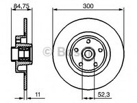 Disc frana 0 986 479 276 BOSCH pentru Renault Vel Renault Espace