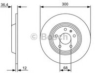 Disc frana 0 986 479 382 BOSCH pentru Audi A7 Audi A6 Audi Q5 Audi A5 Audi A4