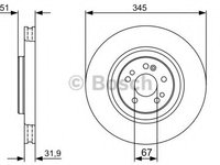 Disc frana 0 986 479 405 BOSCH pentru Mercedes-benz M-class