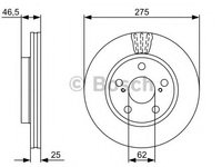 Disc frana 0 986 479 428 BOSCH pentru Toyota Prius Toyota Rav