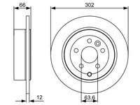 Disc frana 0 986 479 518 BOSCH pentru Land rover Freelander Land rover Lr2