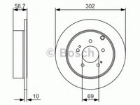 Disc frana 0 986 479 532 BOSCH pentru Mitsubishi Grandis