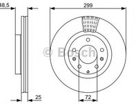 Disc frana 0 986 479 542 BOSCH pentru Mazda 6 Mazda Atenza