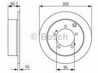 Disc frana 0 986 479 603 BOSCH pentru Mitsubishi Eclipse Mitsubishi Rvr Mitsubishi Space Mitsubishi Airtrek Mitsubishi Outlander Mitsubishi Lancer Mitsubishi Cedia