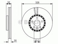 Disc frana 0 986 479 621 BOSCH pentru Volvo Xc60