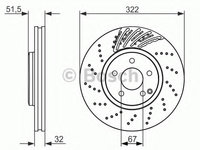 Disc frana 0 986 479 720 BOSCH pentru Mercedes-benz Cls