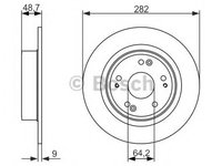 Disc frana 0 986 479 738 BOSCH pentru Honda Accord