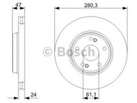 Disc frana 0 986 479 743 BOSCH pentru Renault Laguna