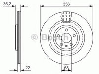 Disc frana 0 986 479 749 BOSCH pentru Audi A7 Audi A6 Audi A8