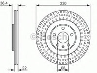 Disc frana 0 986 479 750 BOSCH pentru Audi A7 Audi A6 Audi A8 Audi Q5 Audi A5 Audi A4