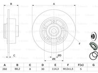 Disc frana 0 986 479 761 BOSCH pentru Renault Megane Renault Gran Renault ScEnic Renault Grand