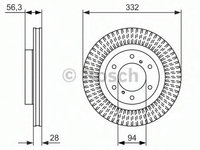 Disc frana 0 986 479 782 BOSCH pentru Mitsubishi Montero Mitsubishi Pajero Mitsubishi Pajeroshogun Mitsubishi Shogun