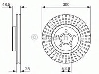 Disc frana 0 986 479 956 BOSCH pentru Ford C-max Ford Grand Volvo C30 Volvo C70 Volvo S40 Volvo V50 Ford Focus