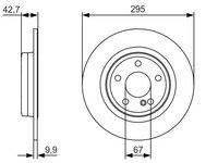 Disc frana 0 986 479 A04 BOSCH pentru Mercedes-benz Cla Mercedes-benz A-class Mercedes-benz B-class Mercedes-benz Gla-class