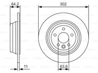 Disc frana 0 986 479 B19 BOSCH pentru Land rover Freelander Land rover Lr2