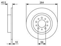 Disc frana 0 986 479 C98 BOSCH pentru Fiat 500l Fiat Tipo