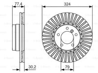 Disc frana 0 986 479 D39 BOSCH pentru Bmw Seria 5