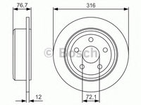 Disc frana 0 986 479 R08 BOSCH