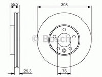 Disc frana 0 986 479 R84 BOSCH pentru Vw Eurovan Vw Kombi Vw Transporter Vw Touareg Vw Multivan