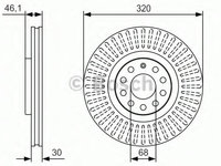 Disc frana 0 986 479 S30 BOSCH pentru Audi Allroad Audi A4 Seat Exeo