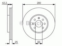 Disc frana 0 986 479 S55 BOSCH pentru Opel Astra Opel Combo