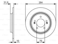 Disc frana 0 986 479 V09 BOSCH pentru Kia Optima Hyundai Ioniq Hyundai I30