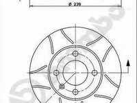 Disc frana 08 4177 75 BREMBO pentru Audi 80 Audi Fox Audi Coupe Vw Golf Vw Rabbit Vw Jetta Vw Dasher Vw Passat Vw Carat Vw Corsar Vw Quantum Vw Santana Vw Scirocco Vw Vento