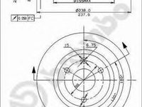 Disc frana 08 4929 14 BREMBO pentru CitroEn Ax CitroEn Saxo Peugeot 106