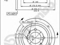 Disc frana 08 6899 10 BREMBO pentru Nissan Pulsar Nissan Sentra Nissan Sunny Nissan Tsuru Nissan Sabre Nissan 100 Nissan Nxnxr Nissan Almera