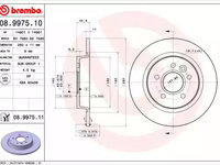 Disc frana 08 9975 11 BREMBO pentru Volvo C30 Volvo C70 Volvo S40 Volvo V50 Ford Focus Ford C-max