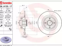 Disc frana 08 A135 17 BREMBO pentru Renault Megane Renault ScEnic