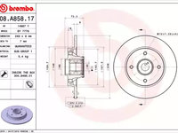 Disc frana 08 A858 17 BREMBO pentru CitroEn C4 Peugeot 308 CitroEn Ds4