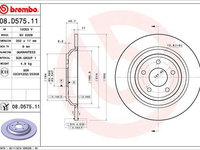 Disc frana 08 D575 11 BREMBO pentru Ford Focus