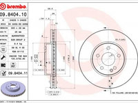 Disc frana 09 8404 11 BREMBO pentru Mercedes-benz Vito Mercedes-benz Viano Mercedes-benz V-class