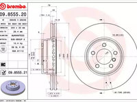 Disc frana 09 8555 20 BREMBO pentru Land rover Range rover