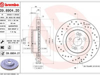 Disc frana 09 8904 21 BREMBO pentru Renault Megane