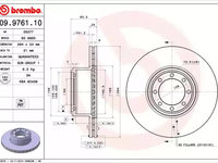 Disc frana 09 9761 10 BREMBO pentru Iveco Daily