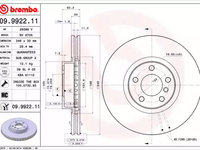 Disc frana 09 9922 11 BREMBO pentru Bmw X5 Bmw X6