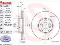 Disc frana 09 9923 11 BREMBO pentru Bmw X5 Bmw X6