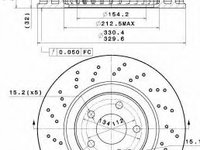 Disc frana 09 A353 11 BREMBO pentru Mercedes-benz S-class Mercedes-benz Cl-class