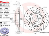 Disc frana 09 A945 33 BREMBO pentru Mercedes-benz Cls